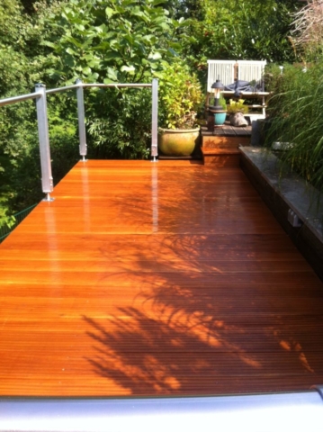 Hochterrasse aus Holz Holzterrasse Gartendielen