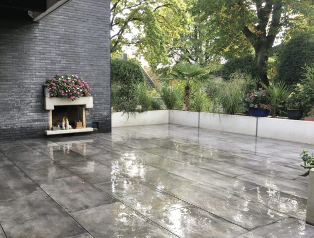 Terrasse Keramik Terrasse Keramikplatten Feinsteinzeugplatten Keramik im Außenbereich Pflasterarbeiten Terrassenbau