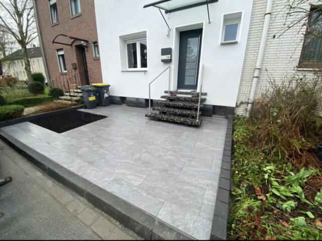 Keramik Eingang Hauseingang Keramikplatten Eingangsbereich Gartenbau Duisburg hochwertig