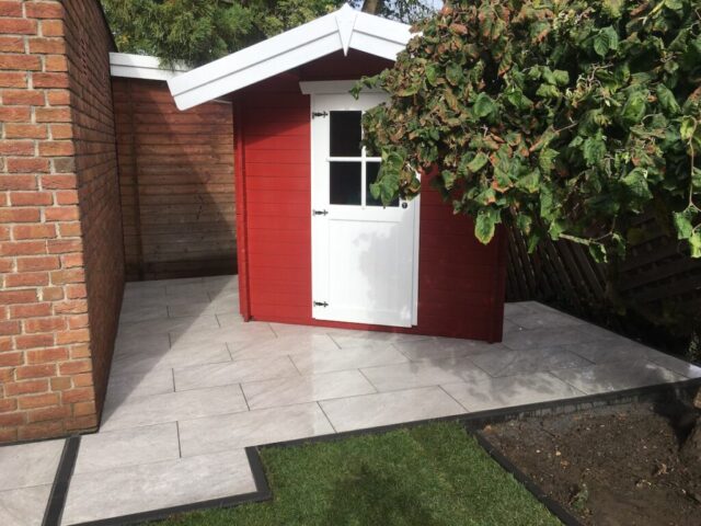 Keramik Gartenhaus Gartenhaus Terrasse Keramikplatten Pflasterarbeiten Gartenbau Duisburg